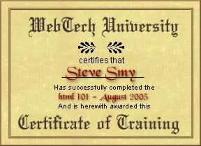 HTML 101 Certificate